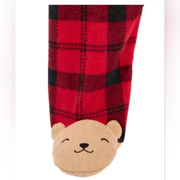 🆕️ Baby Buffalo Check 2-Way Zip Fleece Sleep & Play - Picture 2 of 3